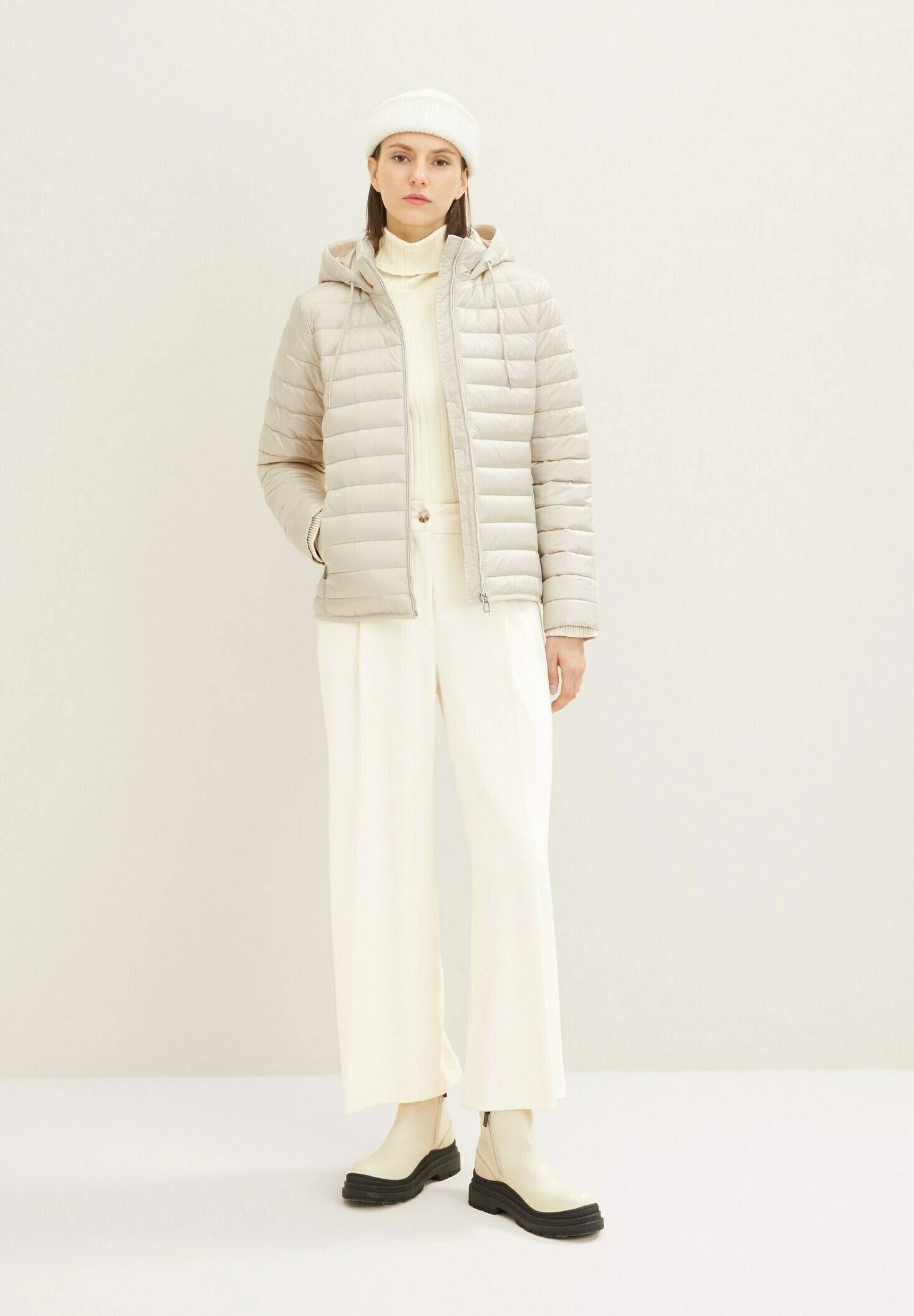 Tom Tailor Mit Kapuze - Winterjas - Dusty Beige 2 Tom Tailor Mit Kapuze - Winterjas - Dusty Beige - Afbeelding 2