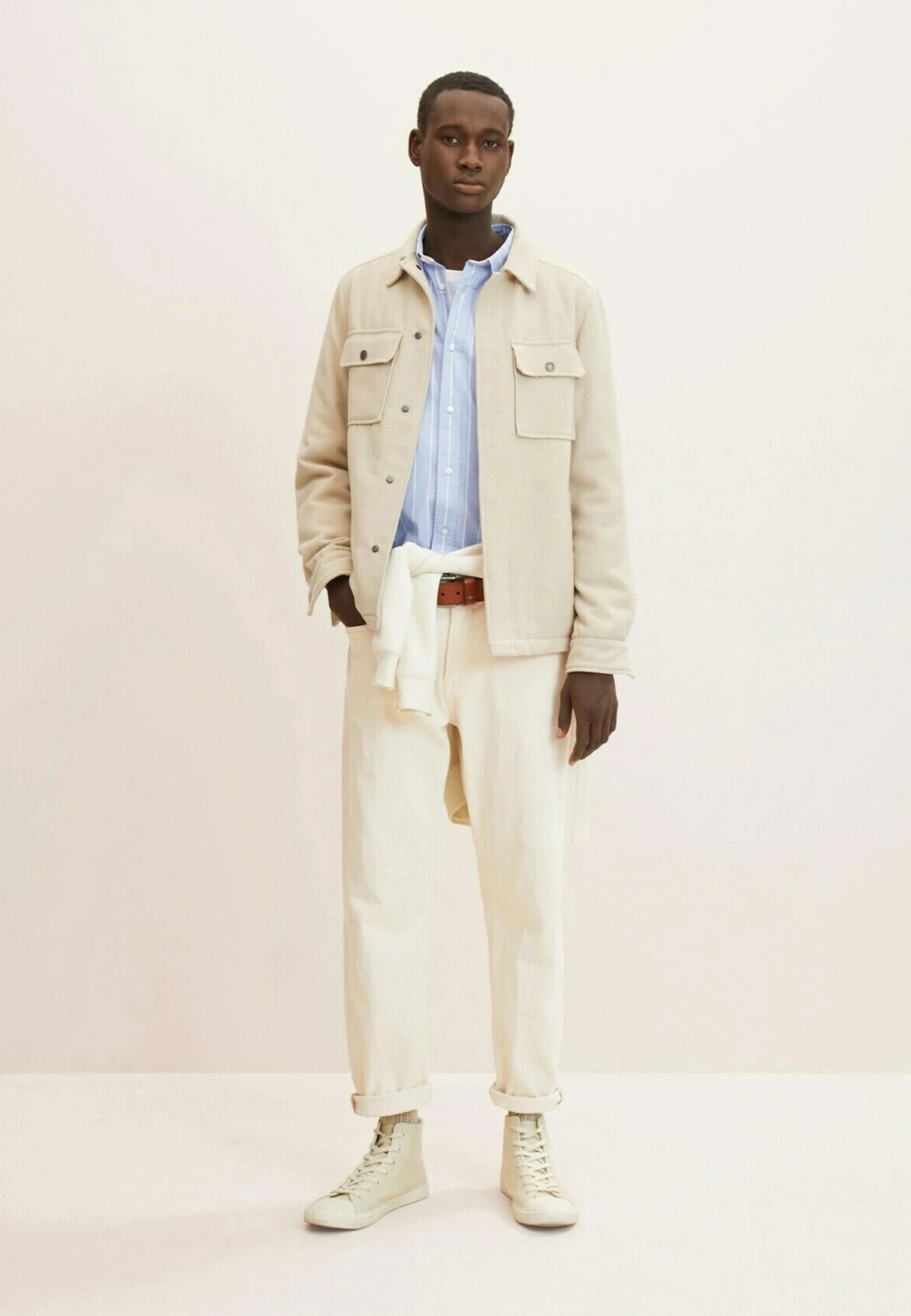 TOM TAILOR Denim Relaxed Patchwork - Overhemd - Blue Stripe Mix Design 2 TOM TAILOR Denim Relaxed Patchwork - Overhemd - Blue Stripe Mix Design - Afbeelding 2