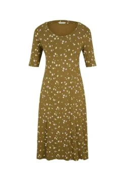 Tom Tailor Jerseyjurk - Olive Small Floral Design