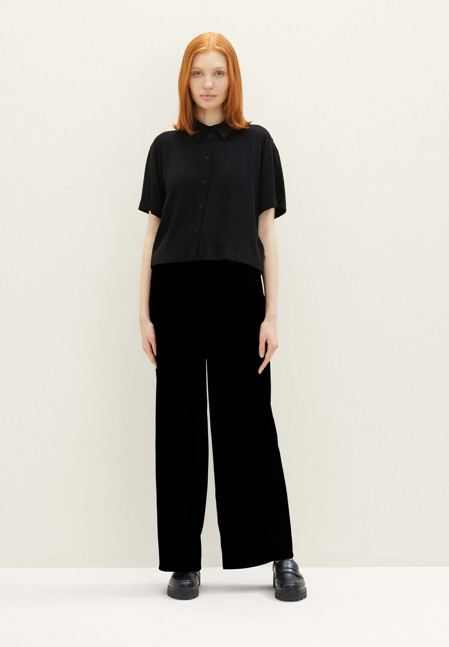 TOM TAILOR Denim Kurzarm - Overhemdblouse - Deep Black 2 TOM TAILOR Denim Kurzarm - Overhemdblouse - Deep Black - Afbeelding 2