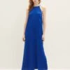 TOM TAILOR Denim Maxi-Jurk - Shiny Royal Blue