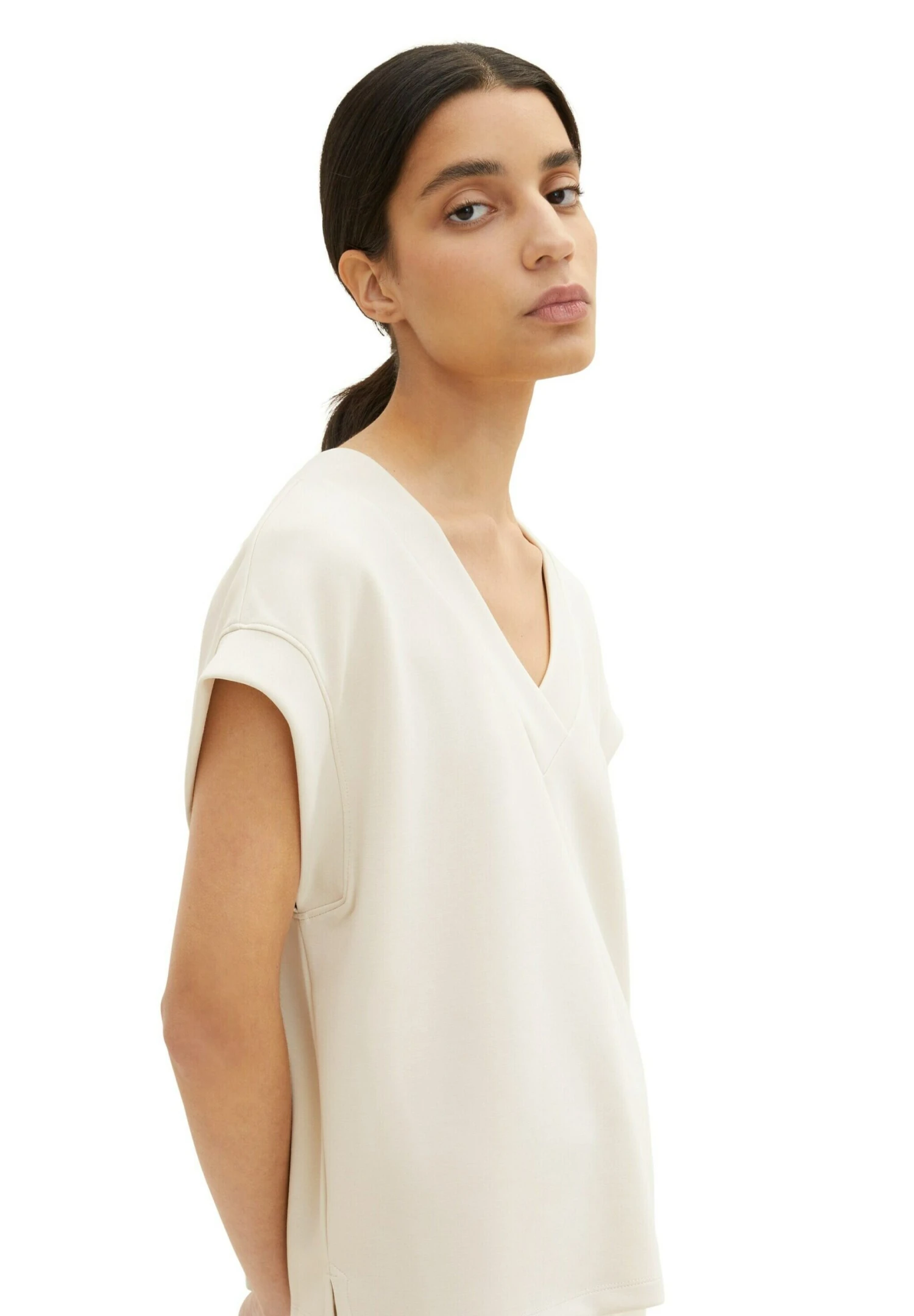 Tom Tailor T-Shirt Basic - Dusty Beige 4 Tom Tailor T-Shirt Basic - Dusty Beige - Afbeelding 4