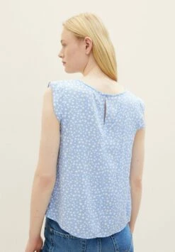 TOM TAILOR Denim Ärmellose- Blouse - Light Blue Flower Print -Tom Tailor b05e7da797ed47f2a9638040dcd56b65