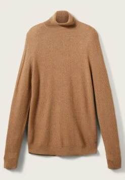 Tom Tailor Strukturierter Rollkragen - Trui - Havana Brown Melange -Tom Tailor b078aec7c7544e2589956a0789a7630d