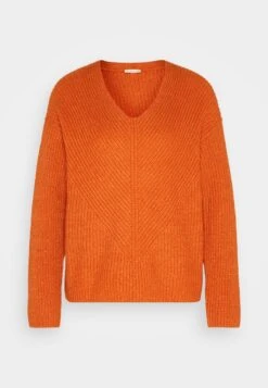 Tom Tailor V Neck - Trui - Gold Flame Orange Melange -Tom Tailor b0985539842d4482b0bcd812e5e4b8b0