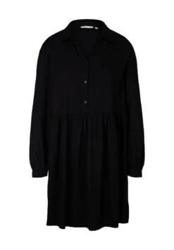 TOM TAILOR Denim Mit Kragen - Blousejurk - Deep Black -Tom Tailor b11bcc2131a5450a96061927a0a32798