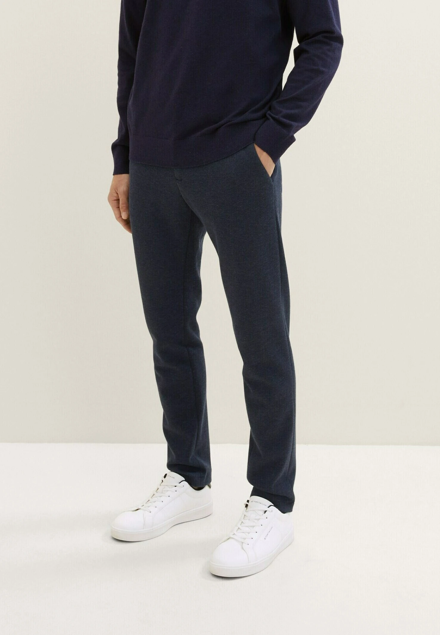 Tom Tailor Travis - Chino - Blue Classic Melange 1 Tom Tailor Travis - Chino - Blue Classic Melange