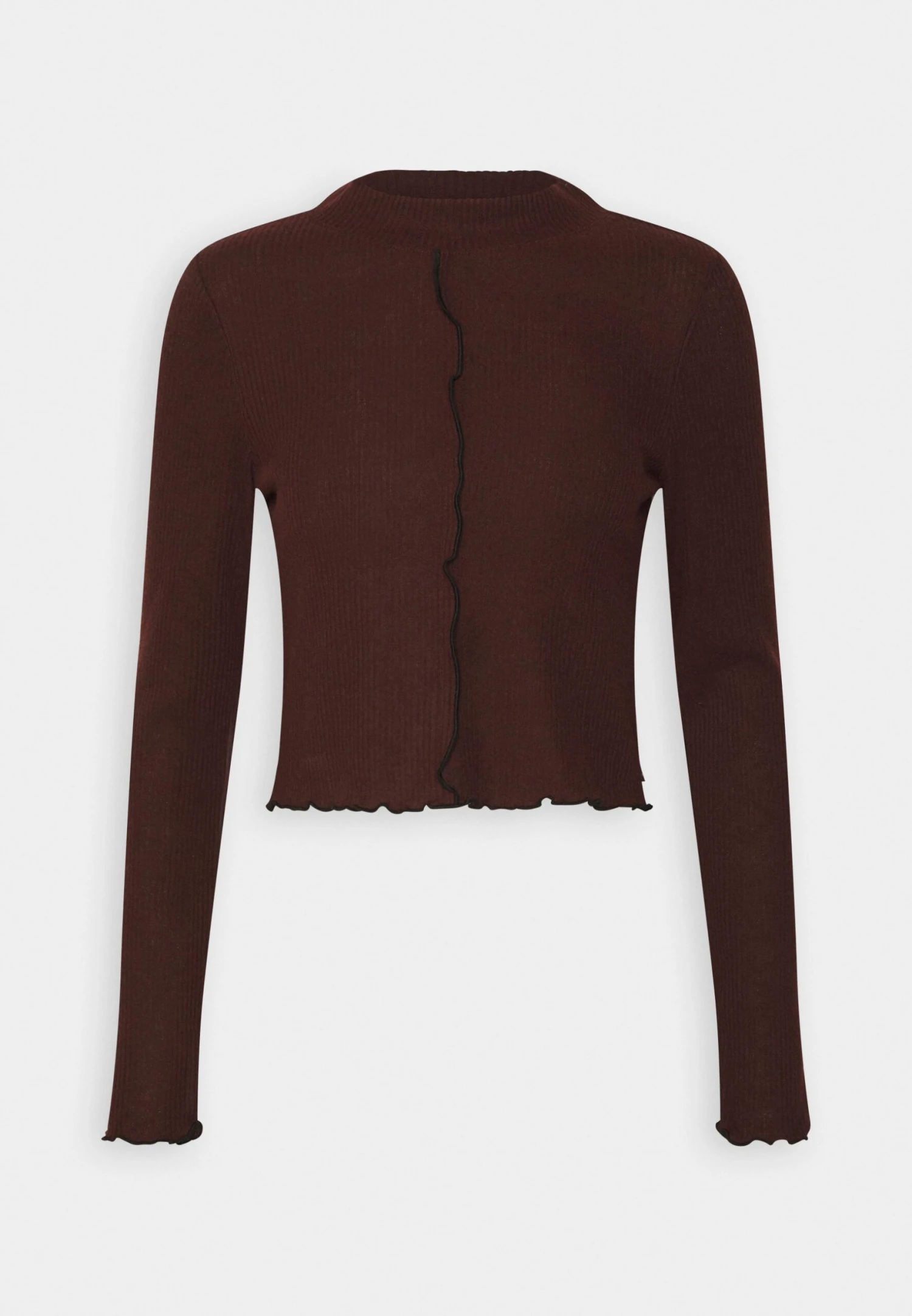 TOM TAILOR Denim Cozy Seam Details - Longsleeve - Bitter Chocolate 4 TOM TAILOR Denim Cozy Seam Details - Longsleeve - Bitter Chocolate - Afbeelding 4