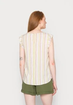 TOM TAILOR Denim Sleeve Top - Blouse - Vertical Multicolor Stripe -Tom Tailor b25ce1aca5934070bb702fcc0d07ad59