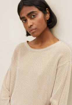 Tom Tailor Mit Struktur  - Trui - Beige Bubble Structure -Tom Tailor b2a762378b7045af9958c95aa7d9e919