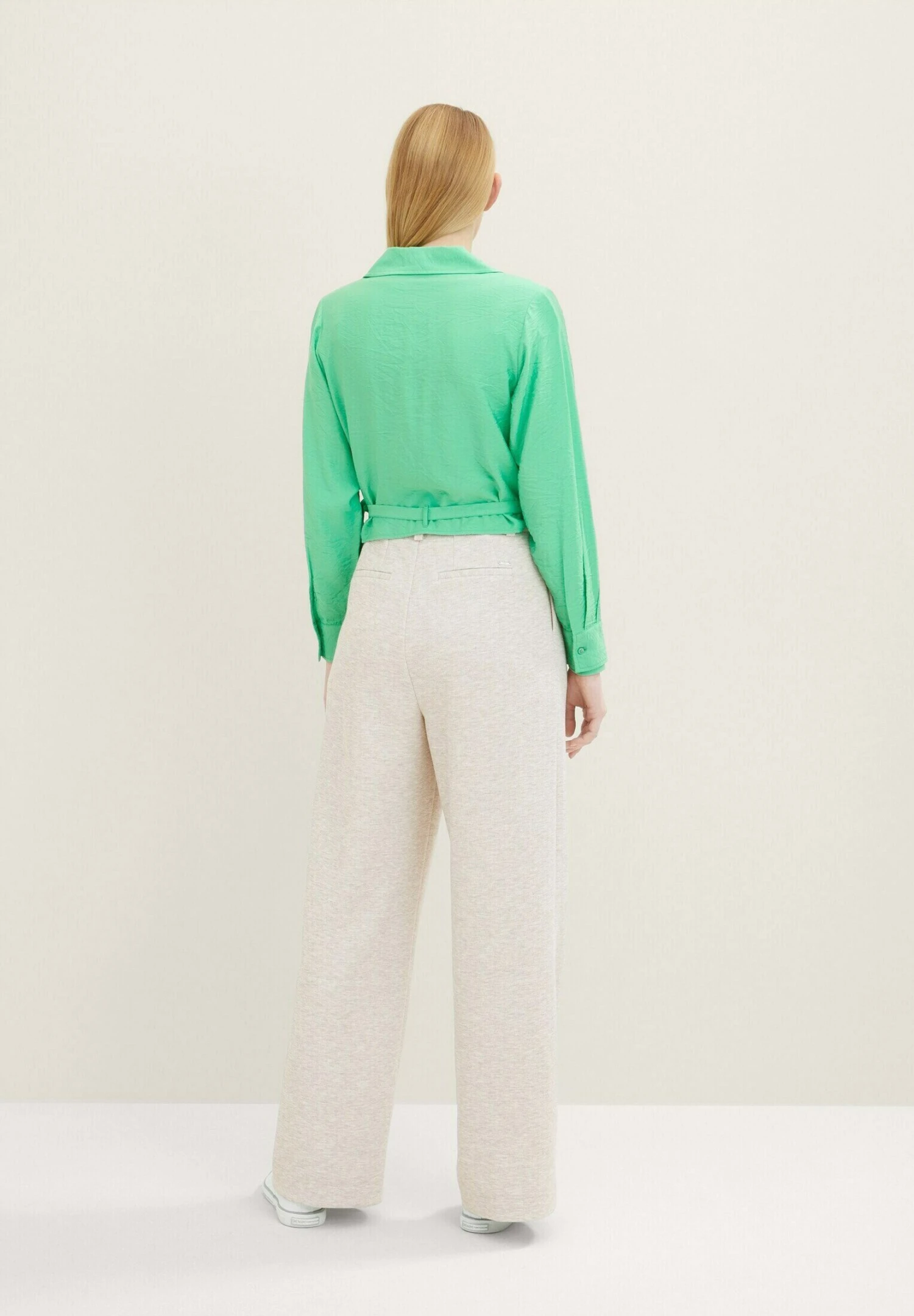 TOM TAILOR Denim Cropped Wickel - Blouse - Strong Green 3 TOM TAILOR Denim Cropped Wickel - Blouse - Strong Green - Afbeelding 3
