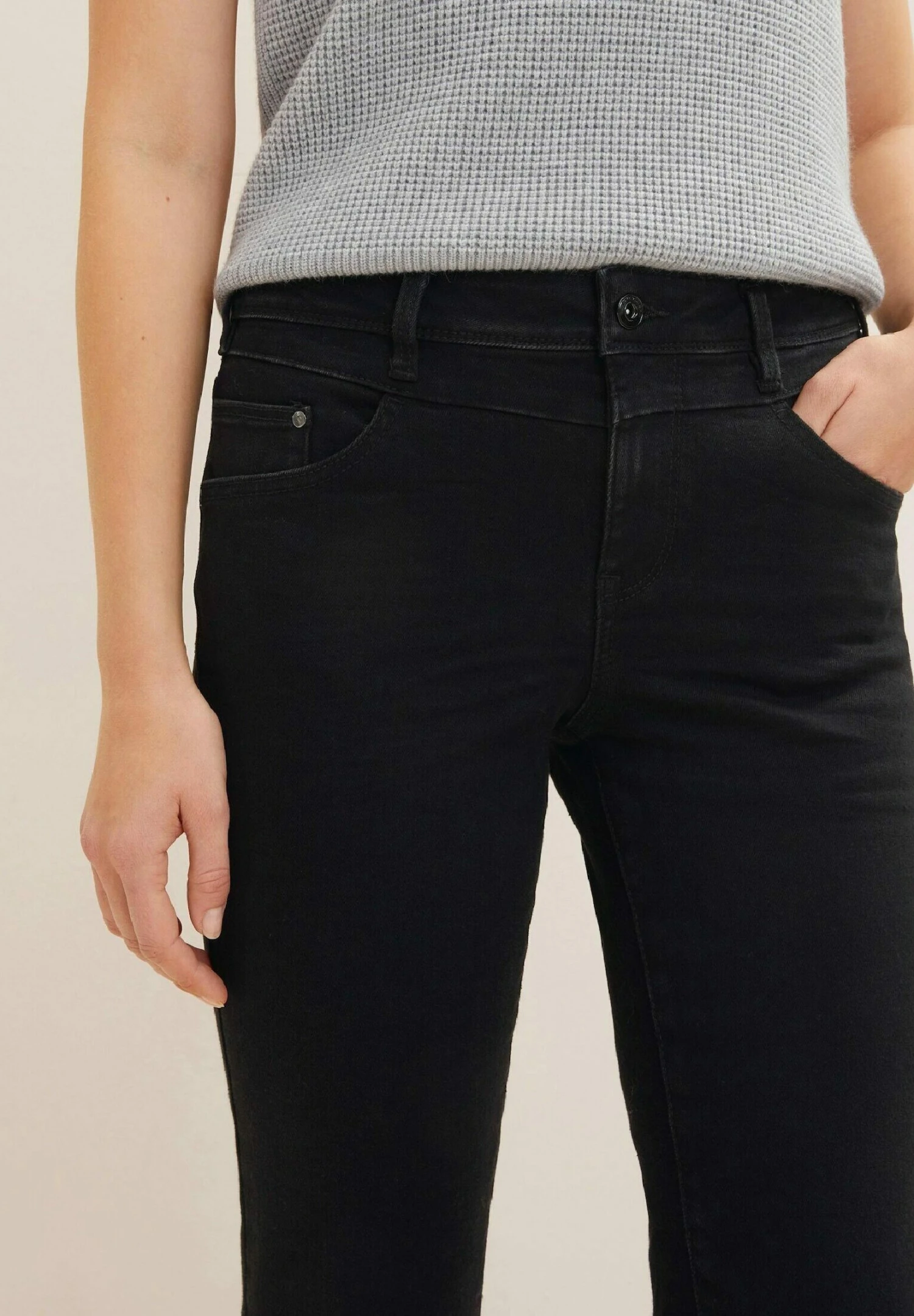 Tom Tailor Alexa- Straight Leg Jeans - Black Denim 4 Tom Tailor Alexa- Straight Leg Jeans - Black Denim - Afbeelding 4
