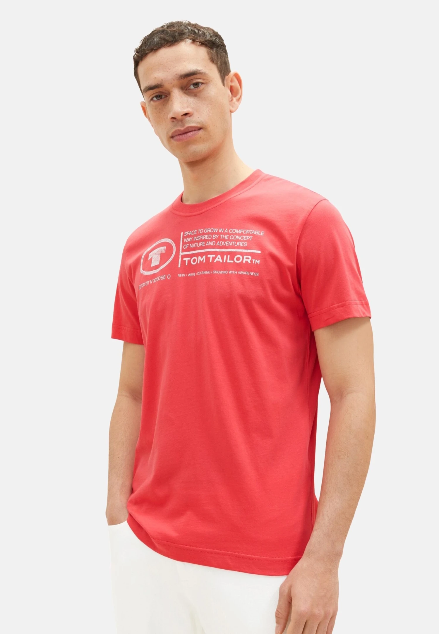 Tom Tailor Mit Print - T-Shirt Print - Rot 4 Tom Tailor Mit Print - T-Shirt Print - Rot - Afbeelding 4