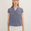 Tom Tailor Blouse - Navy Geometrical Design