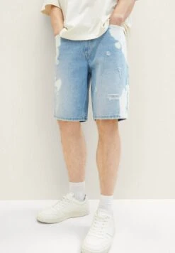 TOM TAILOR Denim Loose Fit - Jeansshort - Destroyed Bleached Blue Denim -Tom Tailor b5ae7056221e420c9df07cae2513a761