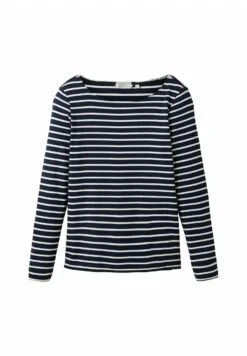 Tom Tailor Mit Streifenmuster - Longsleeve - Navy/Offwhite Stripe -Tom Tailor b5ec7d48a08440168efdc96c2f397520