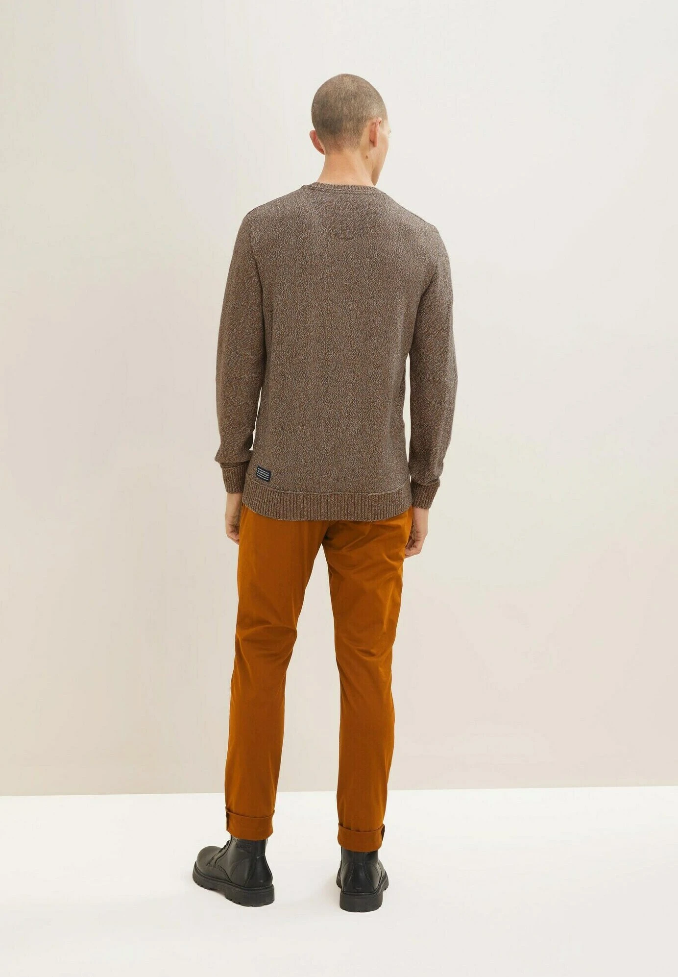 Tom Tailor Trui - Brown Melange Structure 3 Tom Tailor Trui - Brown Melange Structure - Afbeelding 3