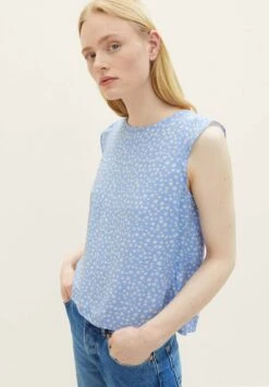 TOM TAILOR Denim Ärmellose- Blouse - Light Blue Flower Print -Tom Tailor b6d9223f50dc4300bda4d5407ef22cdc