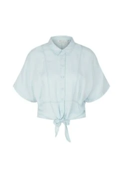 TOM TAILOR Denim Hemd Im Denim-Look - Overhemdblouse - Clean Bleached Blue Denim