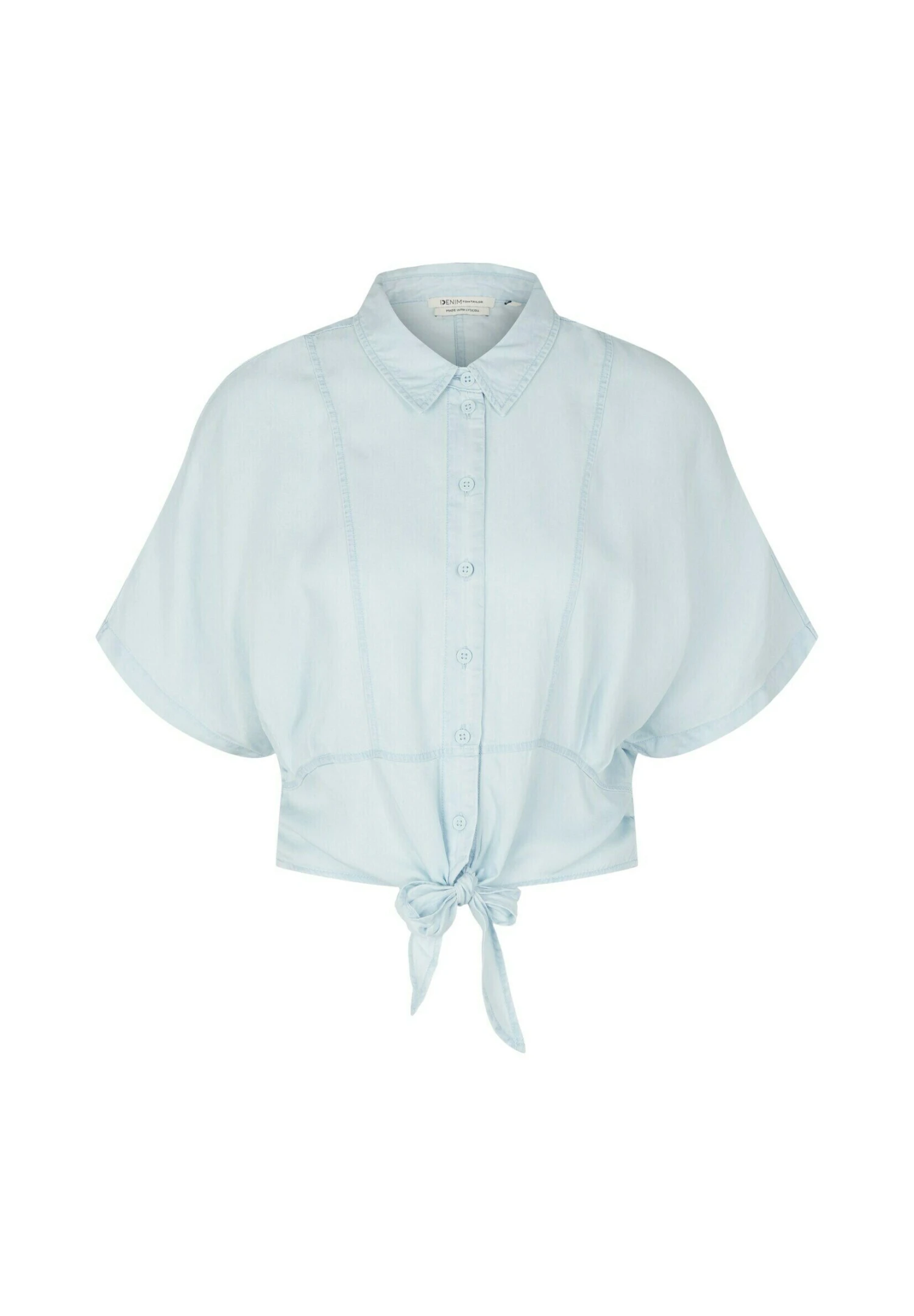 TOM TAILOR Denim Hemd Im Denim-Look - Overhemdblouse - Clean Bleached Blue Denim 1 TOM TAILOR Denim Hemd Im Denim-Look - Overhemdblouse - Clean Bleached Blue Denim