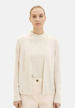 Tom Tailor Offener- Vest - Dusty Beige Melange