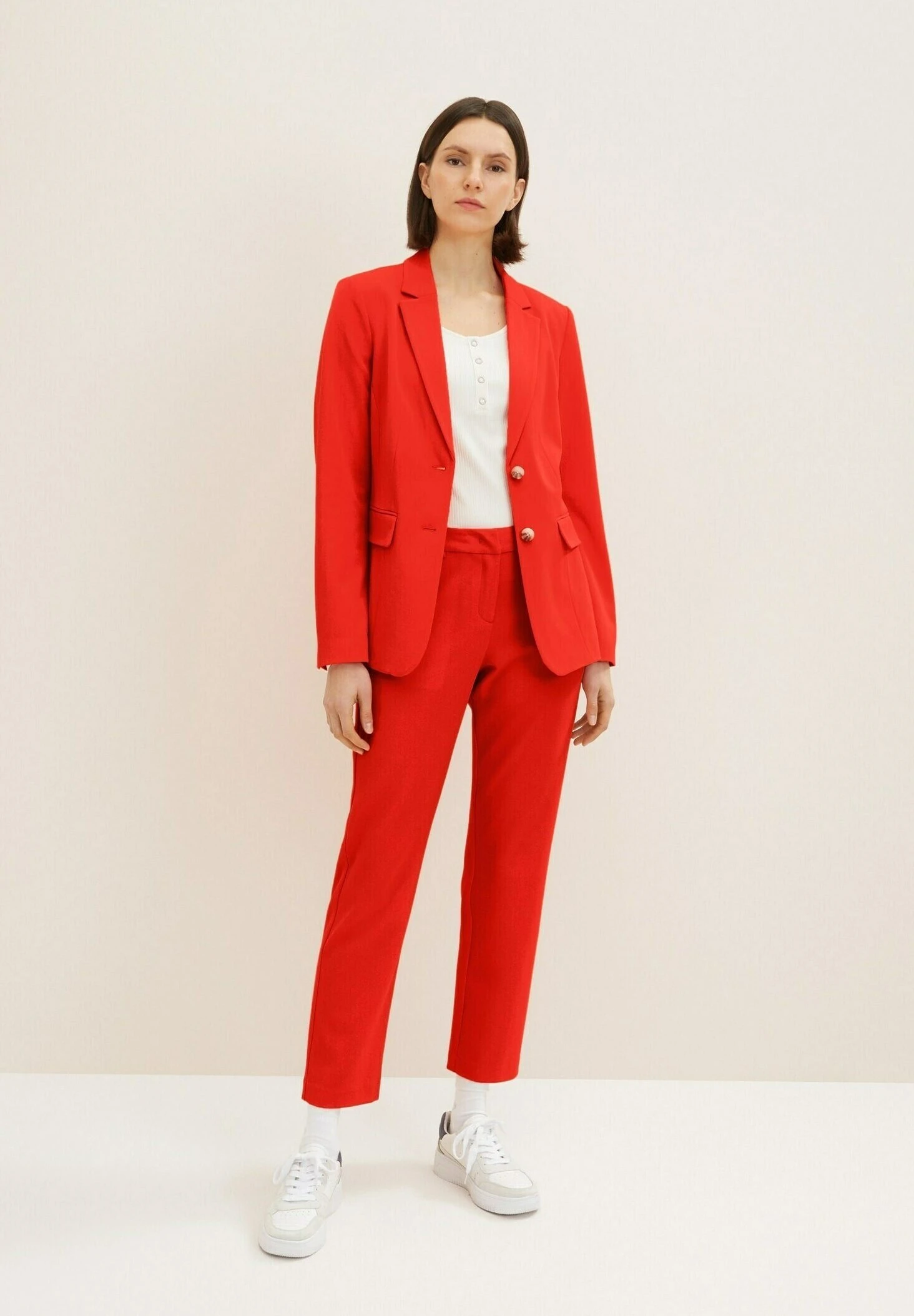 Tom Tailor Farbiger- Blazer - Fever Red 2 Tom Tailor Farbiger- Blazer - Fever Red - Afbeelding 2