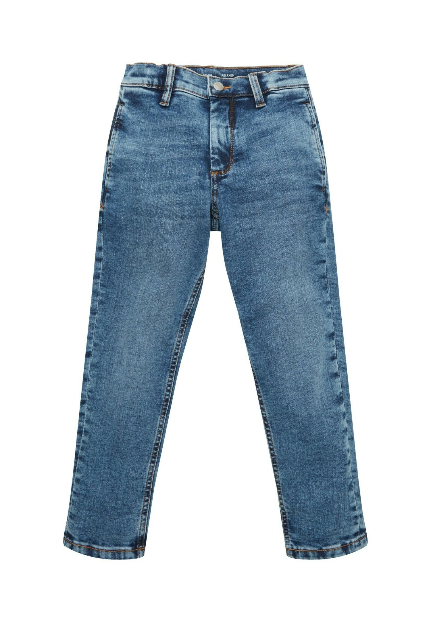 Tom Tailor Straight Leg Jeans - Mid Stone Bright Blue Denim 1 Tom Tailor Straight Leg Jeans - Mid Stone Bright Blue Denim