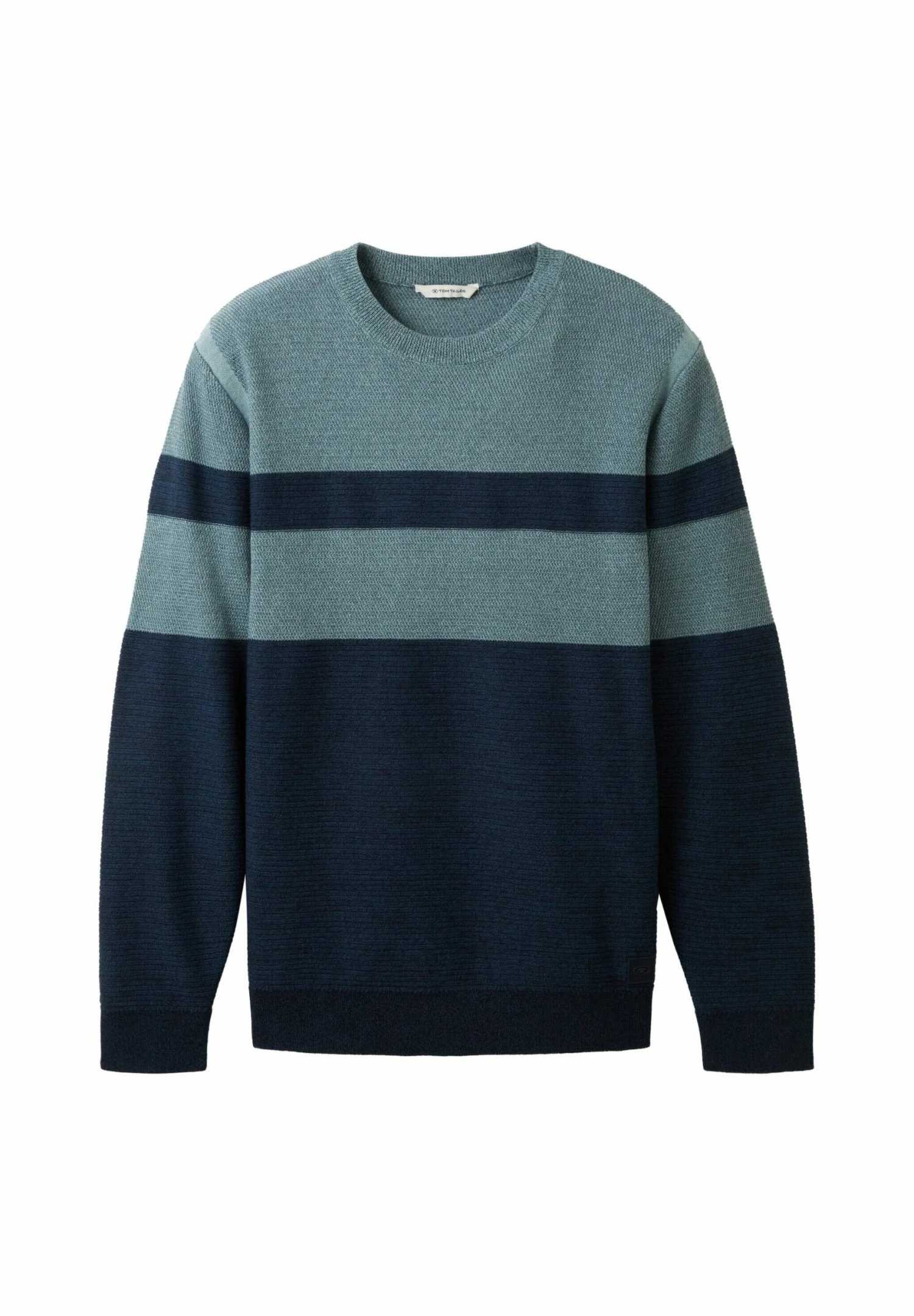 Tom Tailor Trui - Teal Navy Multi Structure 6 Tom Tailor Trui - Teal Navy Multi Structure - Afbeelding 6