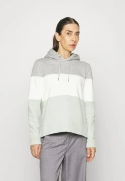 TOM TAILOR Denim Color Block Hoodie - Hoodie - Soft Greyish Green