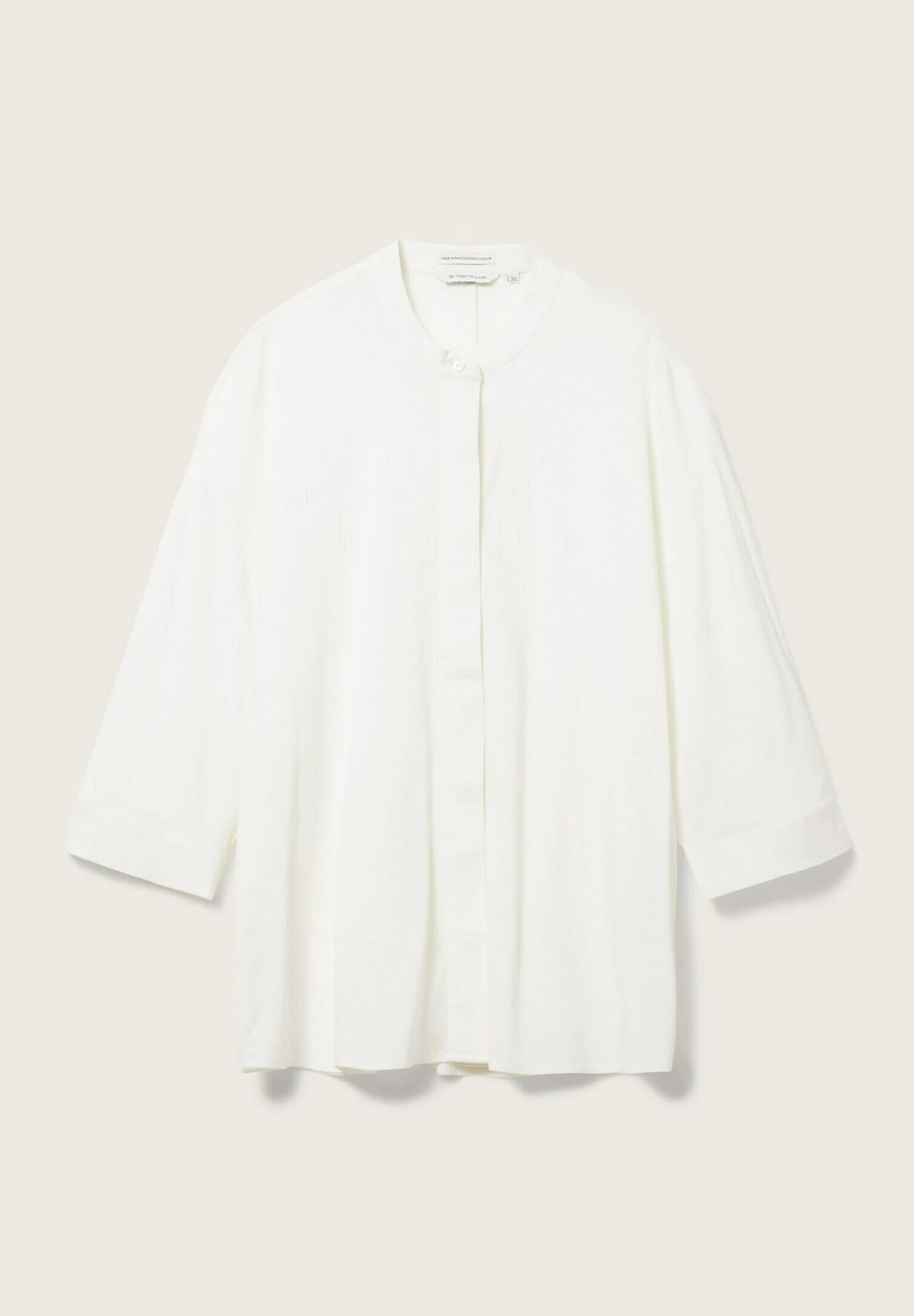 Tom Tailor Loose Fit- Overhemdblouse - Whisper White 7 Tom Tailor Loose Fit- Overhemdblouse - Whisper White - Afbeelding 7