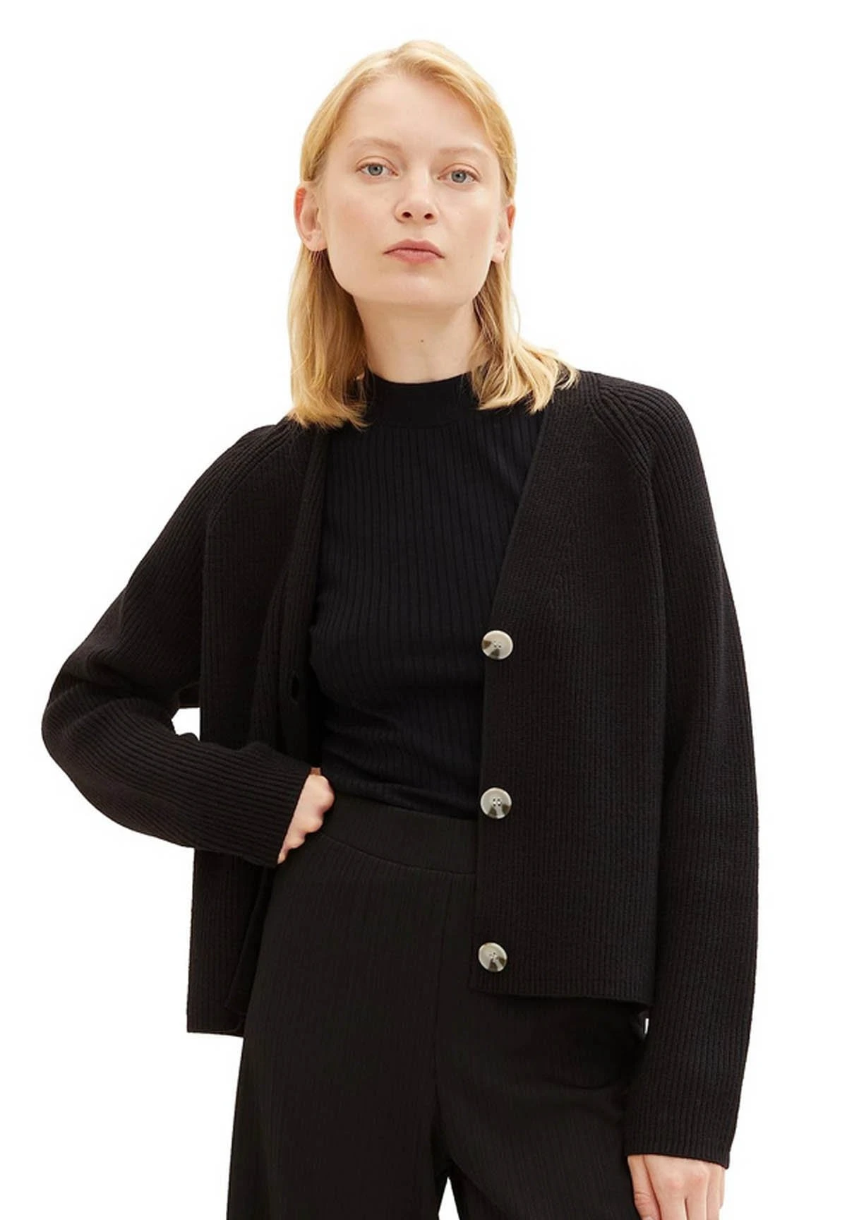 Tom Tailor Vest - Mottled Black 3 Tom Tailor Vest - Mottled Black - Afbeelding 3