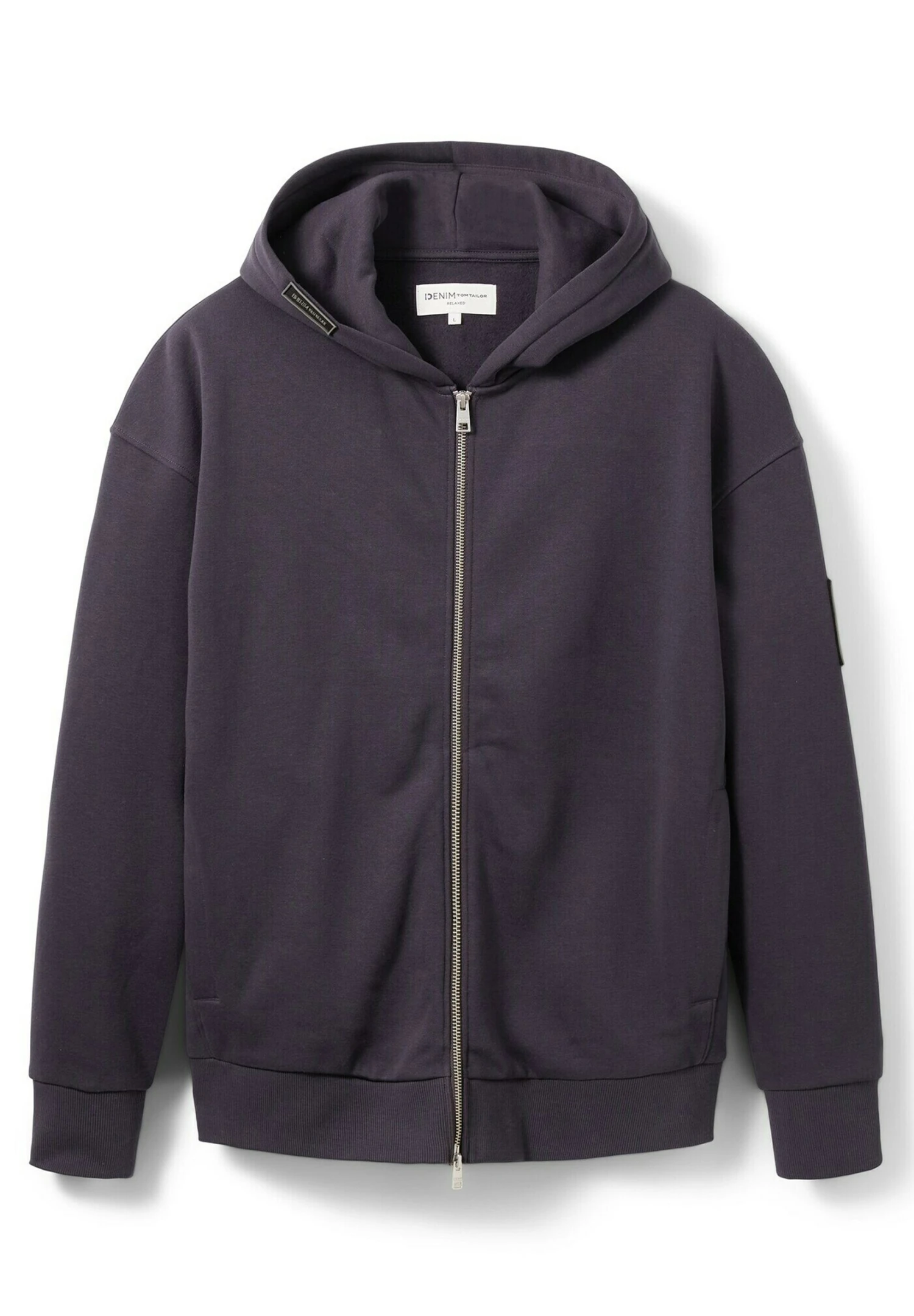 TOM TAILOR Denim Mit Logo-Detail - Sweater Met Rits - Coal Grey 9 TOM TAILOR Denim Mit Logo-Detail - Sweater Met Rits - Coal Grey - Afbeelding 9