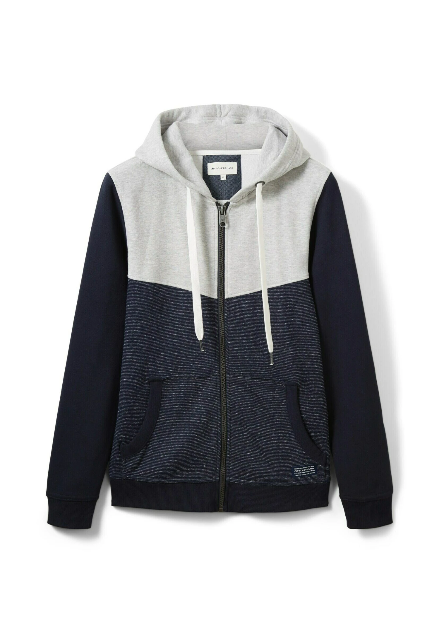 Tom Tailor Hoodie - Navy Offwhite Inject Stripe 7 Tom Tailor Hoodie - Navy Offwhite Inject Stripe - Afbeelding 7