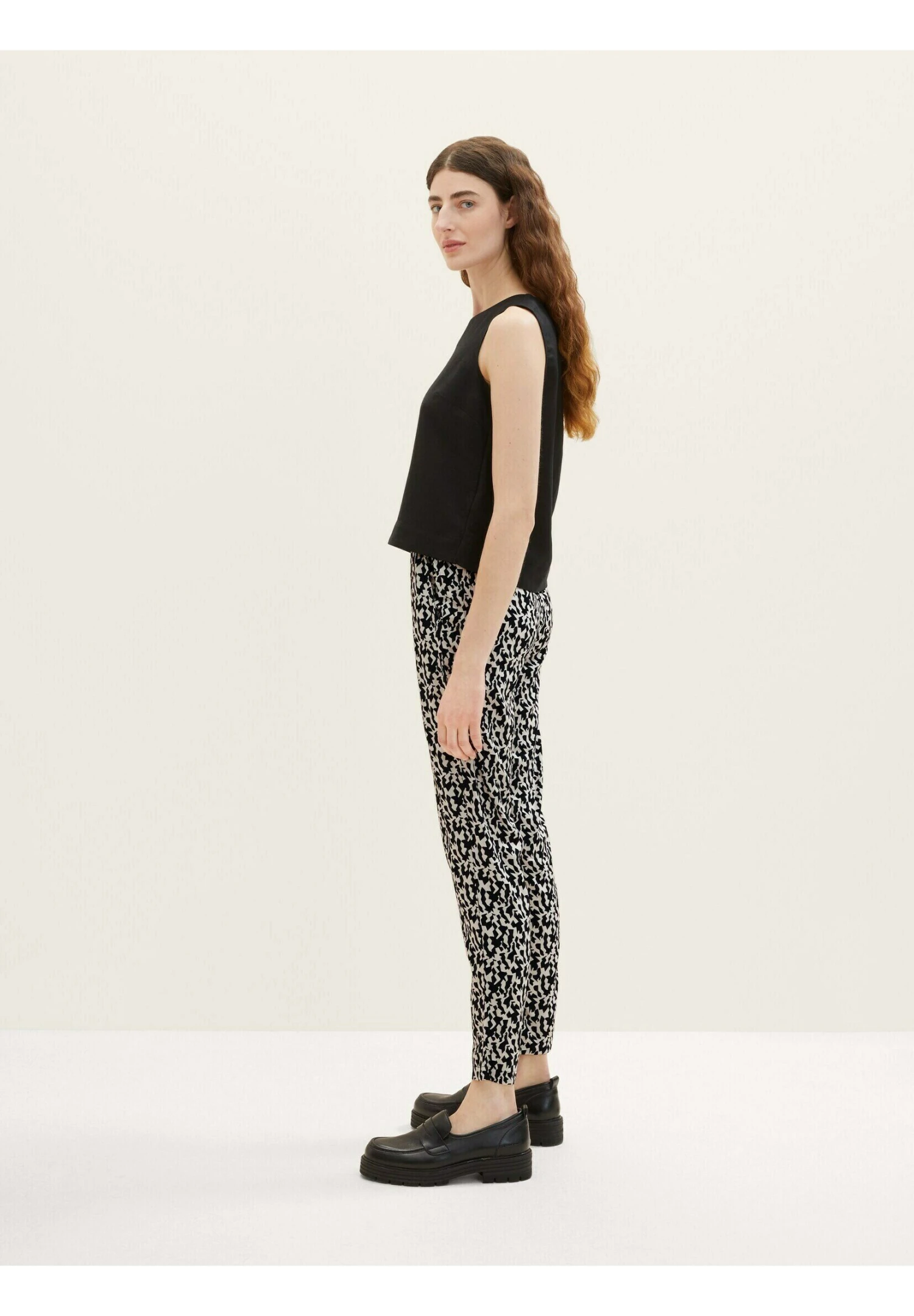 Tom Tailor Cropped - Broek - Black Small Abstract Design 6 Tom Tailor Cropped - Broek - Black Small Abstract Design - Afbeelding 6