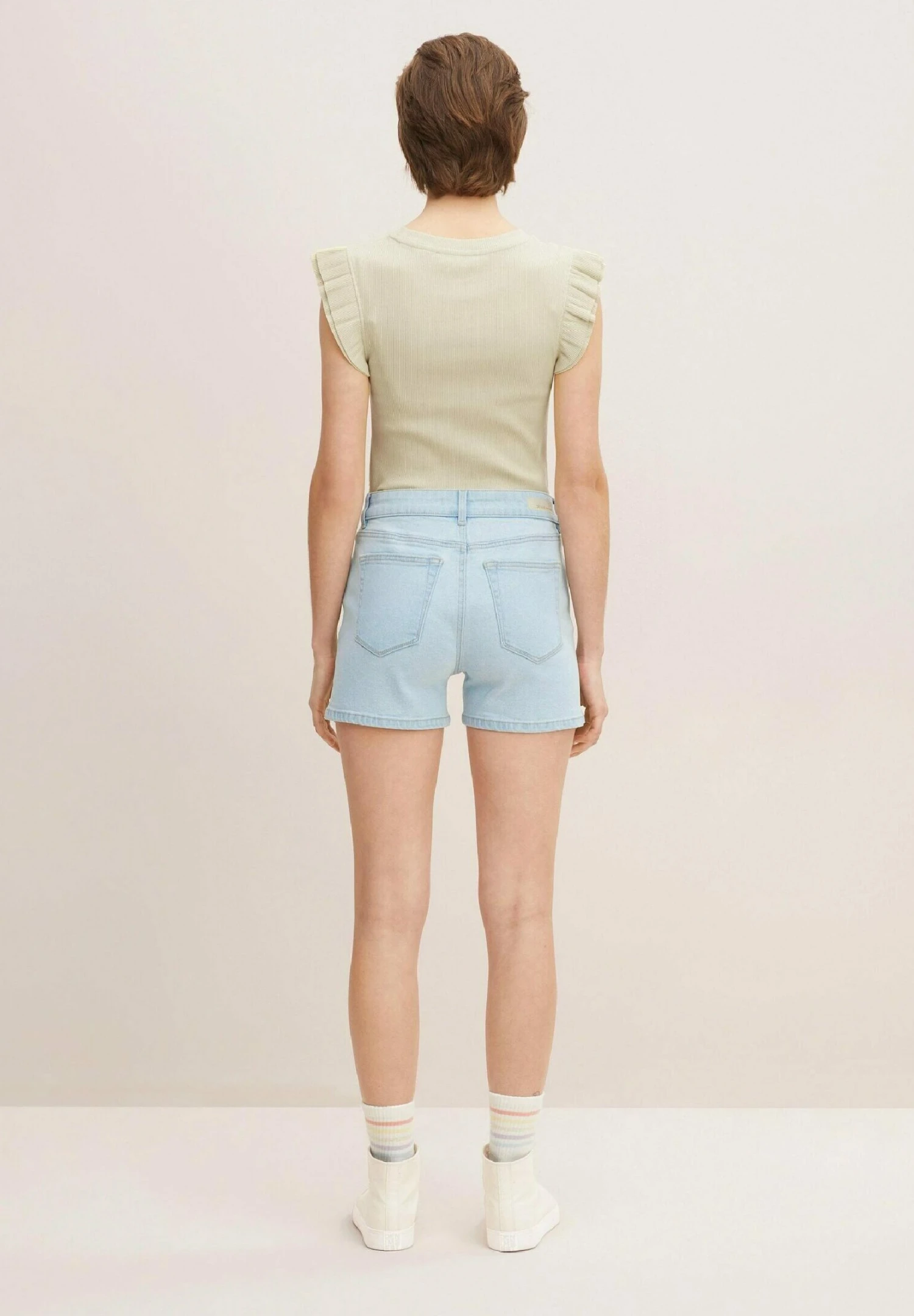 TOM TAILOR Denim Jeansshort - Used Light Stone Blue Denim 3 TOM TAILOR Denim Jeansshort - Used Light Stone Blue Denim - Afbeelding 3