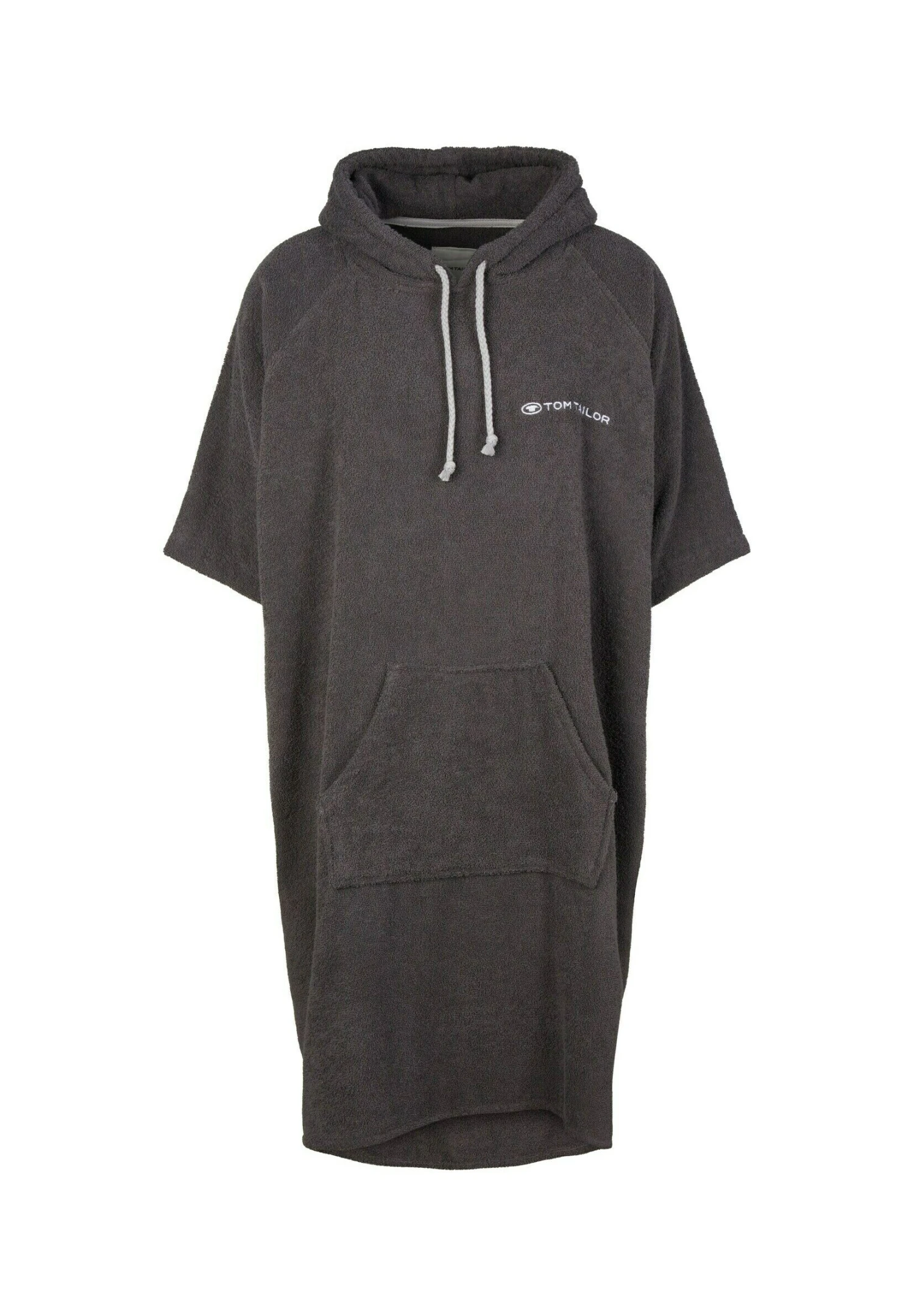Tom Tailor Surfponcho Mit Kapuze - Badjas - Dunkelgrau 1 Tom Tailor Surfponcho Mit Kapuze - Badjas - Dunkelgrau