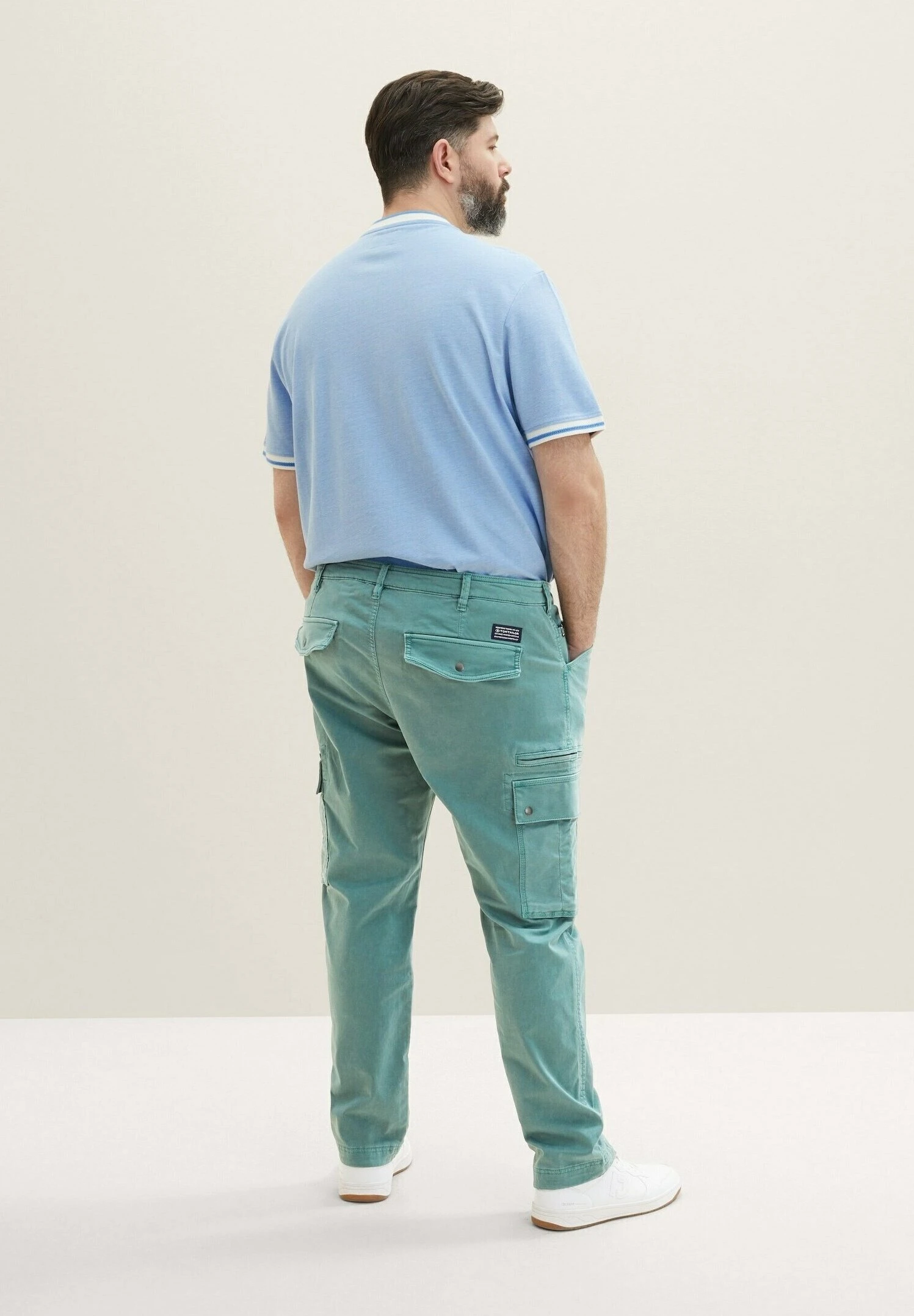 Tom Tailor Plus - Cargobroek - Deep Bluish Green 3 Tom Tailor Plus - Cargobroek - Deep Bluish Green - Afbeelding 3