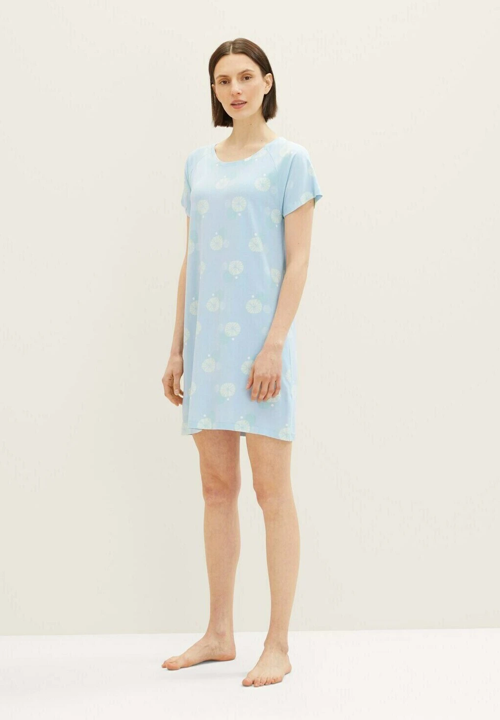 Tom Tailor Bodywear Gemustertes - Nachtjapon - Blue Medium Allover 2 Tom Tailor Bodywear Gemustertes - Nachtjapon - Blue Medium Allover - Afbeelding 2