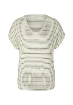 Tom Tailor T-Shirt Print - Offwhite Olive Stripe 9 Tom Tailor T-Shirt Print - Offwhite Olive Stripe -Tom Tailor bed97d3781f048f39496cadf0b0339f0