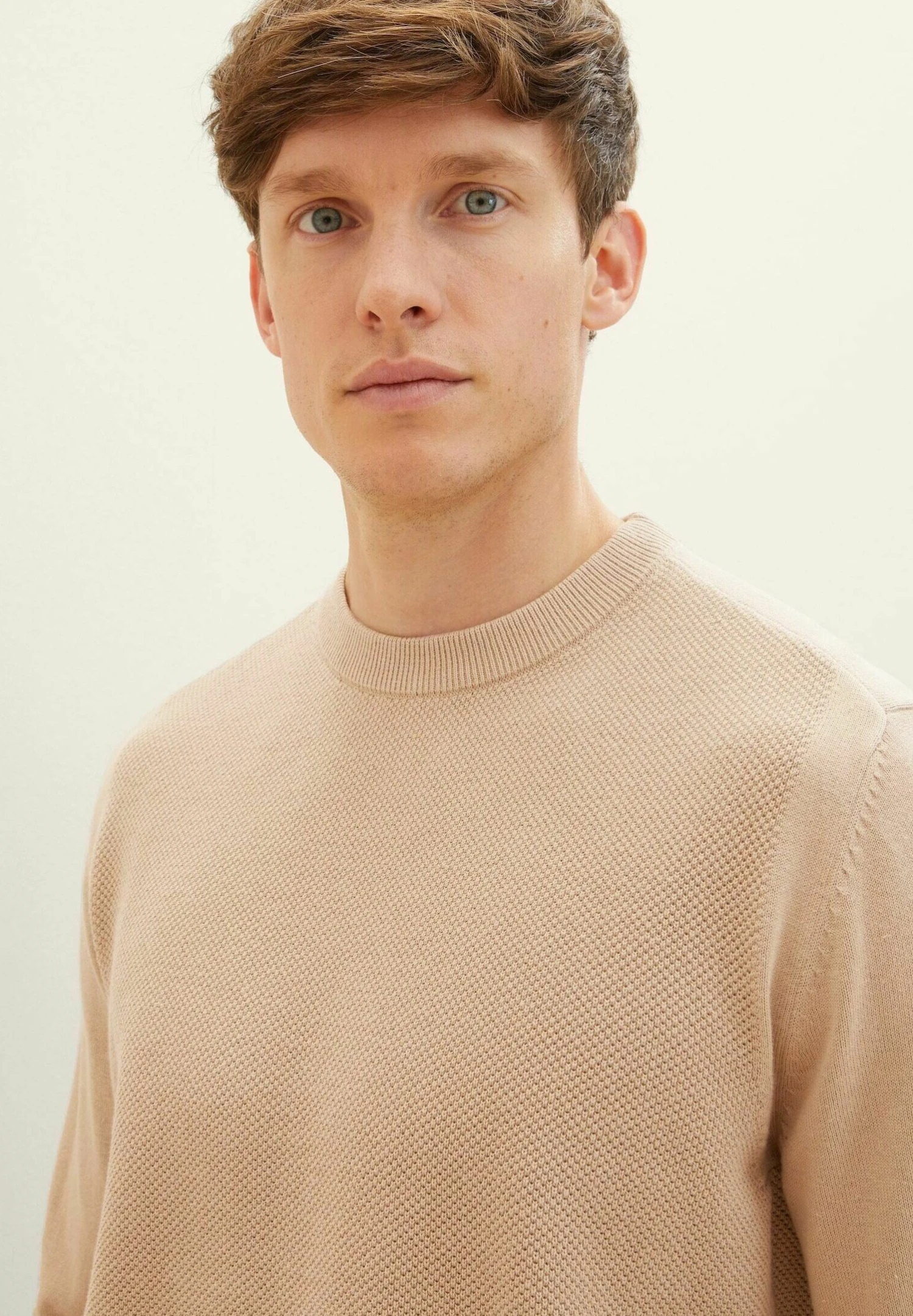 Tom Tailor Mit Struktur - Trui - Beach Sand 4 Tom Tailor Mit Struktur - Trui - Beach Sand - Afbeelding 4