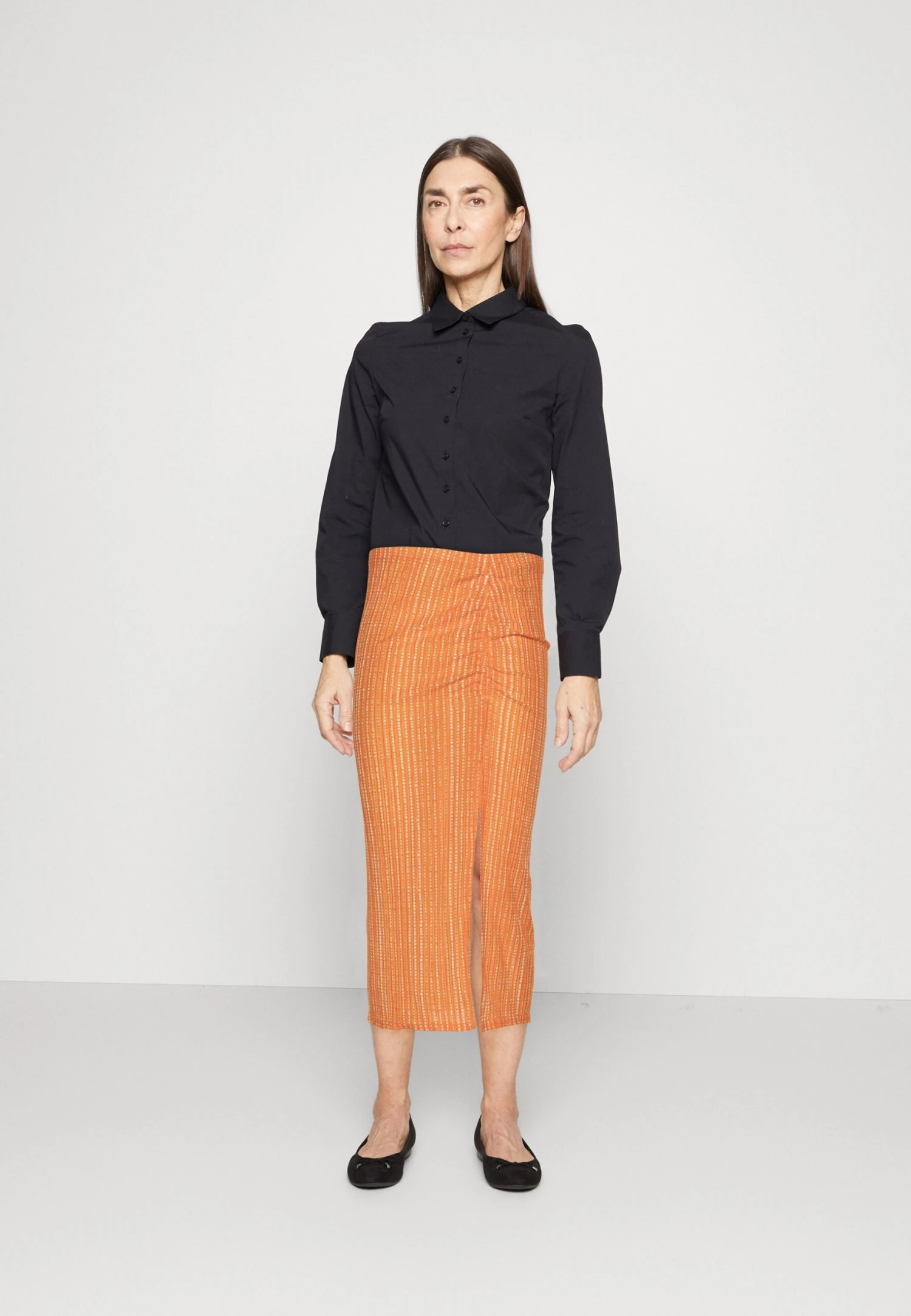 TOM TAILOR Denim Midi Skirt With Rouching - Maxirok - Mango Vichy 2 TOM TAILOR Denim Midi Skirt With Rouching - Maxirok - Mango Vichy - Afbeelding 2