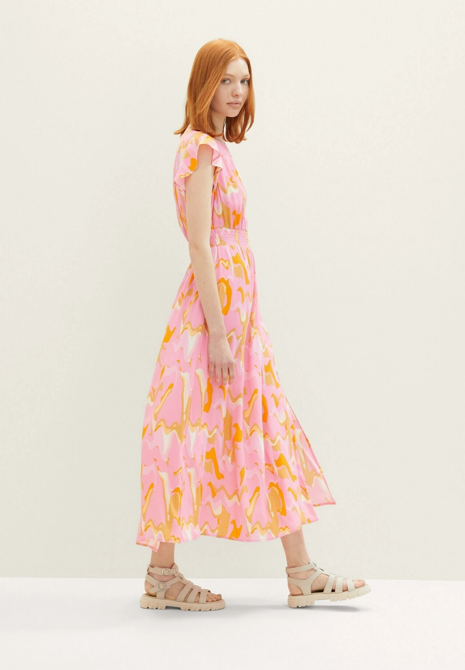 TOM TAILOR Denim Gemustertes - Jurk - Abstract Pink Print 3 TOM TAILOR Denim Gemustertes - Jurk - Abstract Pink Print - Afbeelding 3