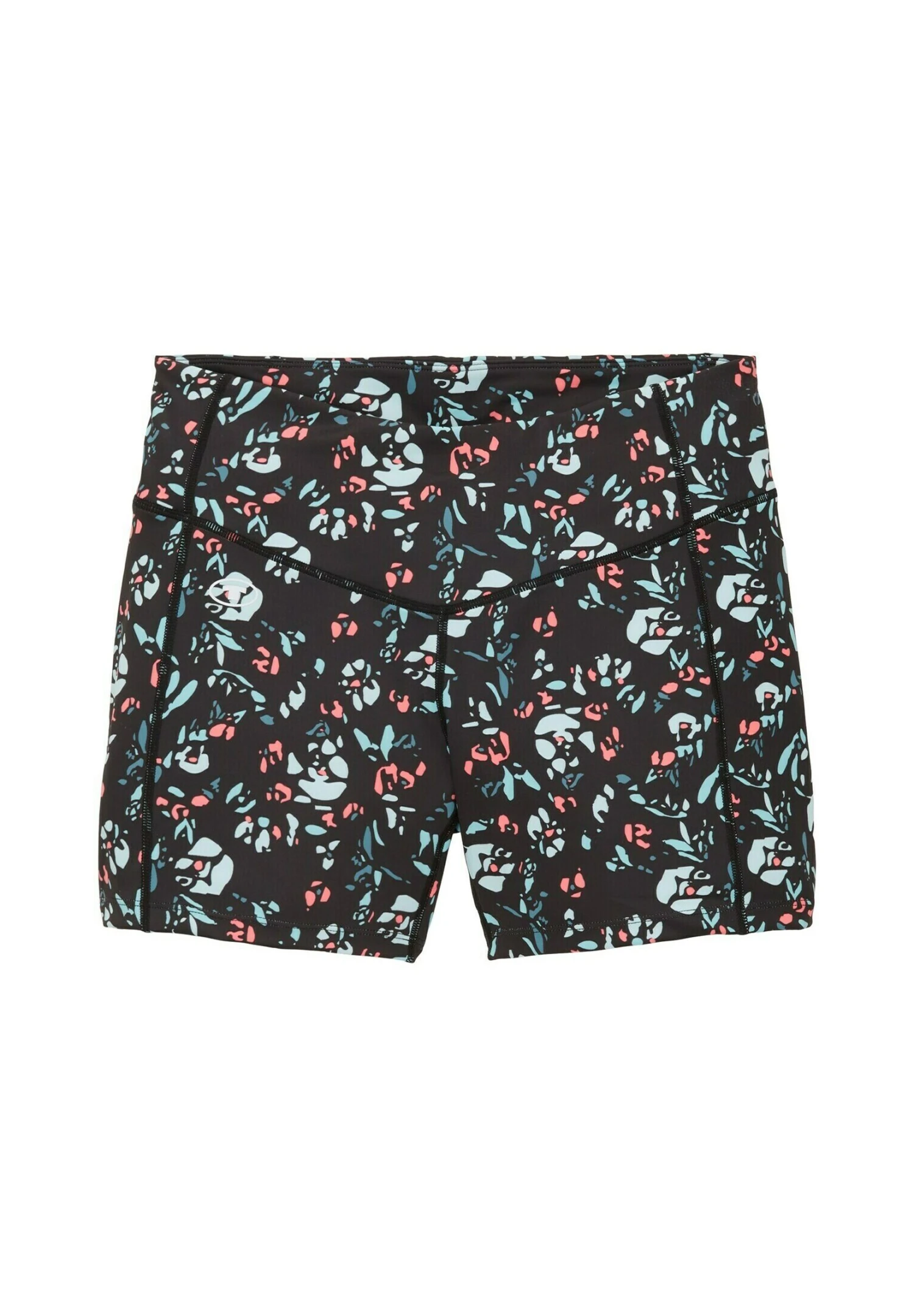 Tom Tailor Active Wear- Shorts - Black Mint Aop 1 Tom Tailor Active Wear- Shorts - Black Mint Aop