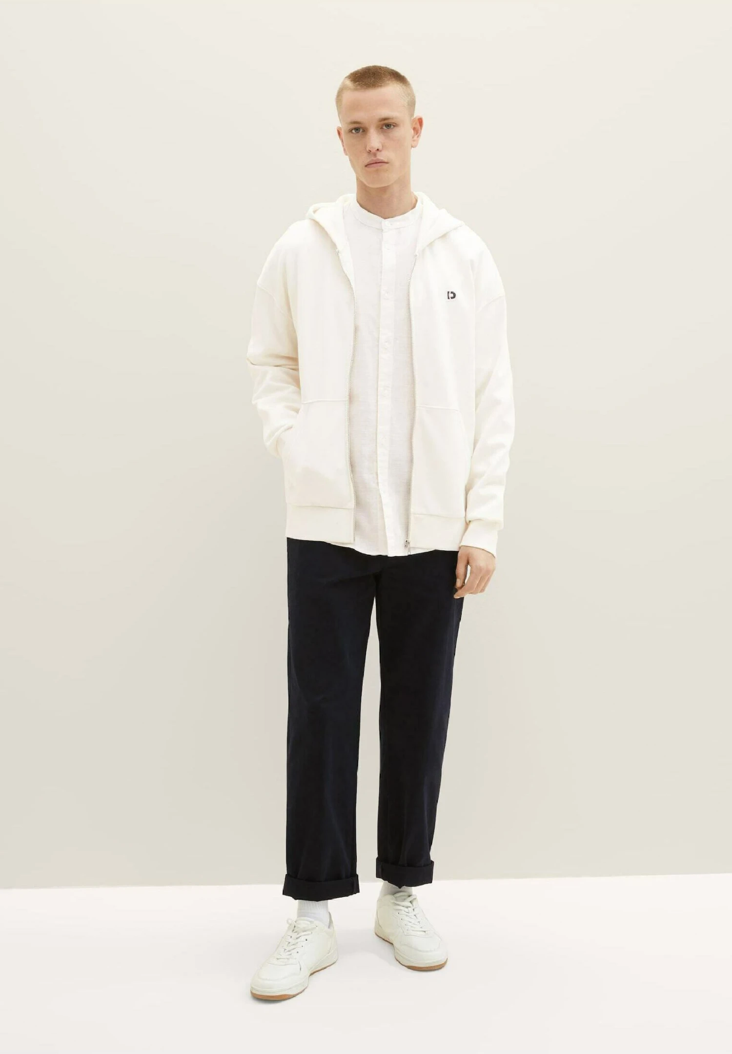 TOM TAILOR Denim Basic Fit - Overhemd - Wool White 2 TOM TAILOR Denim Basic Fit - Overhemd - Wool White - Afbeelding 2