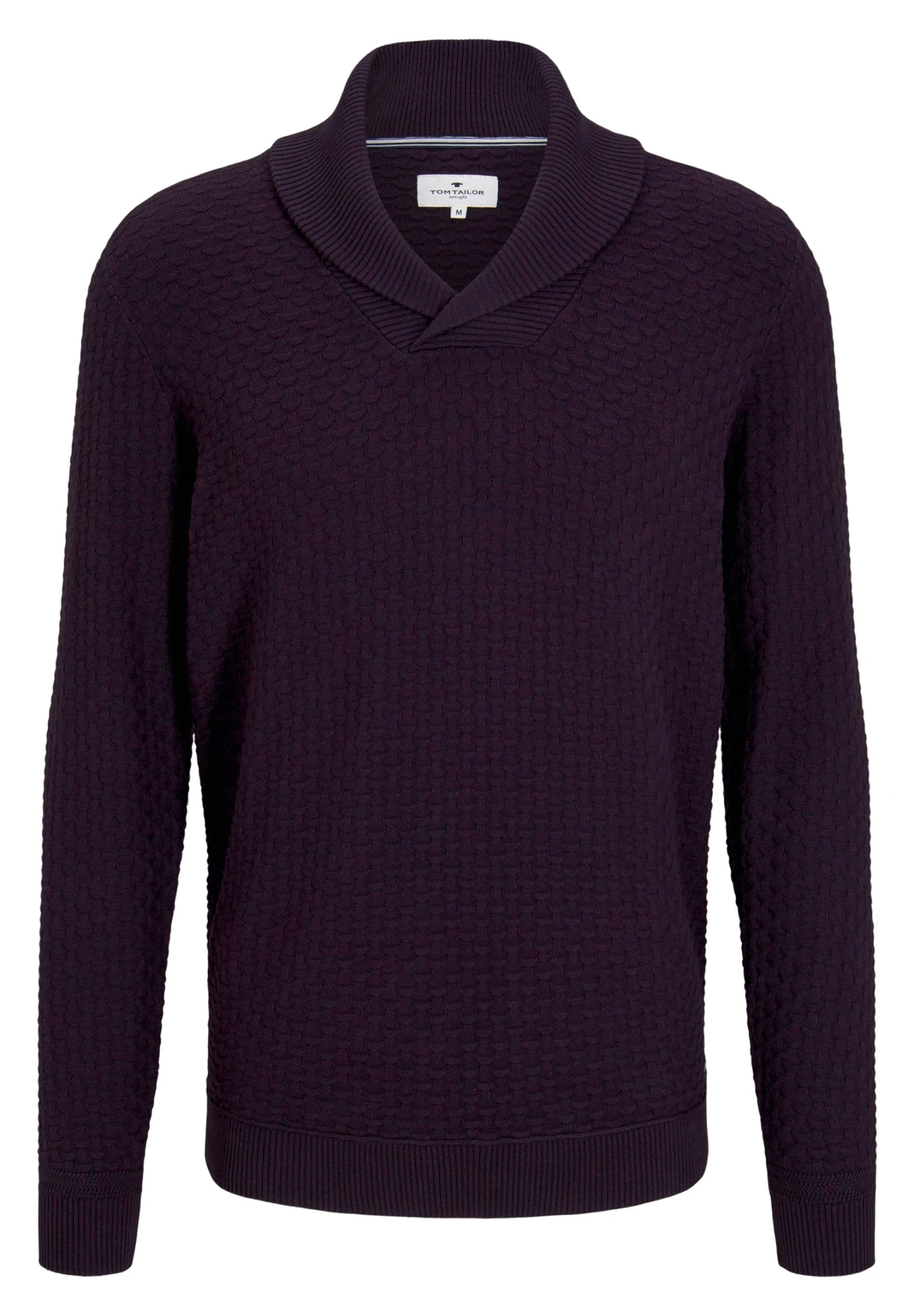 Tom Tailor Trui - Navy Bordeux Knitted Structure 6 Tom Tailor Trui - Navy Bordeux Knitted Structure - Afbeelding 6