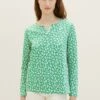 Tom Tailor Mit Alloverprint  - Longsleeve - Green Floral Design