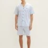 Tom Tailor Gestreifter Kurz Set - Pyjama - Blue Light Stripe