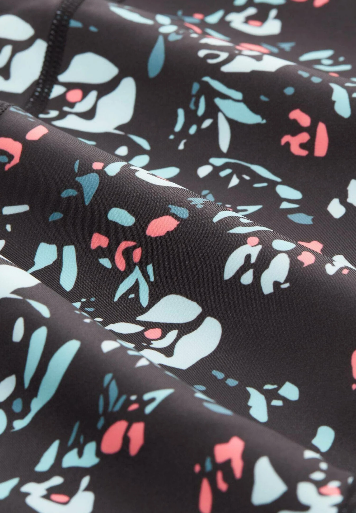 Tom Tailor Active Wear- Shorts - Black Mint Aop 2 Tom Tailor Active Wear- Shorts - Black Mint Aop - Afbeelding 2