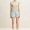 TOM TAILOR Denim Jeansshort - Used Light Stone Blue Denim