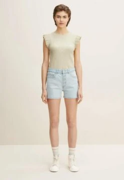 TOM TAILOR Denim Jeansshort - Used Light Stone Blue Denim